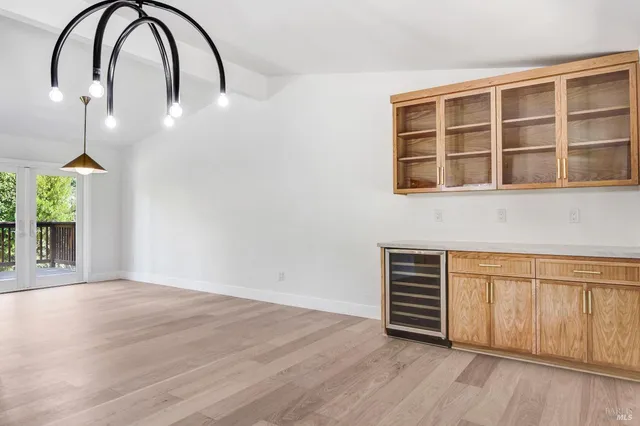 an empty room with a window