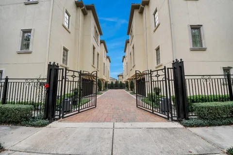 a view of a street from a corridor