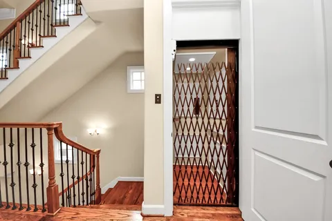 a view of a bedroom from balcony