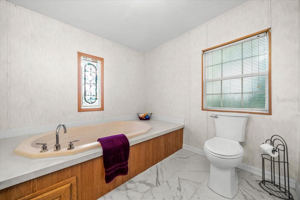 10865 Southeast Timucuan Road Summerfield, FL 34491 - Photo 22 of 35 a bathroom with a sink toilet and a mirror