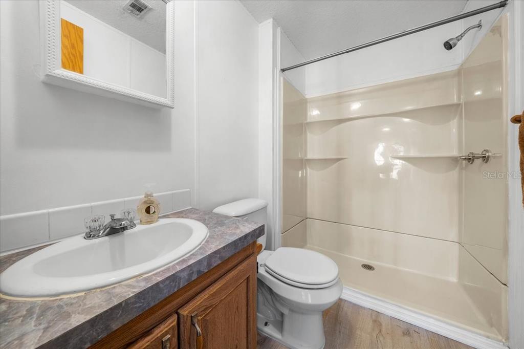 10865 Southeast Timucuan Road Summerfield, FL 34491 - Photo 26 of 35 a bathroom with a sink a toilet and shower