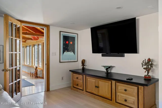 a view of a hallway with a elevator