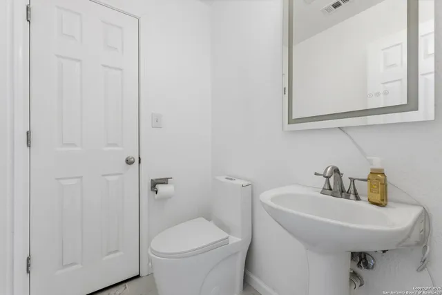 a bathroom with a sink and a toilet
