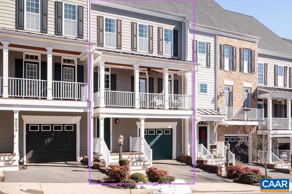 a front view of a building with street view