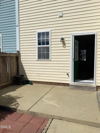 a view of a house with white door