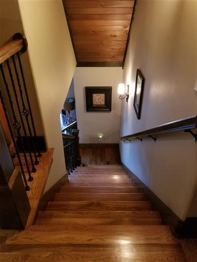 2032 Smalling Road Lafayette, TN 37083 - Photo 25 of 30 View looking down the stairs at the gorgeous stair case.