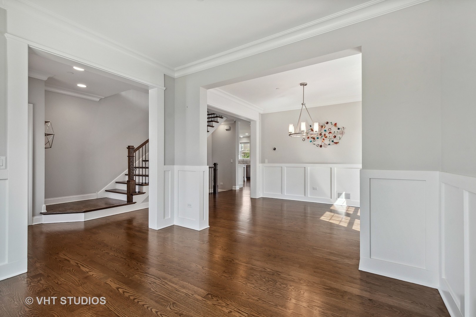 2004 West Sibley Street Park Ridge, IL 60068 - Photo 4 of 40 a view of a hallway with wooden floor and a living room