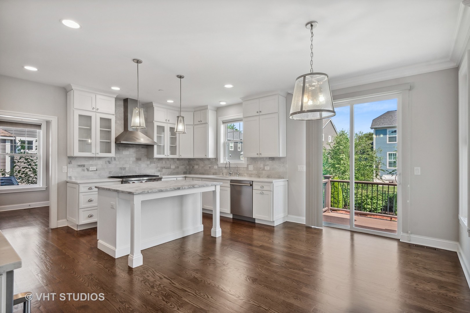 2004 West Sibley Street Park Ridge, IL 60068 - Photo 6 of 40 a kitchen with stainless steel appliances granite countertop a stove a sink a refrigerator and a wooden floor