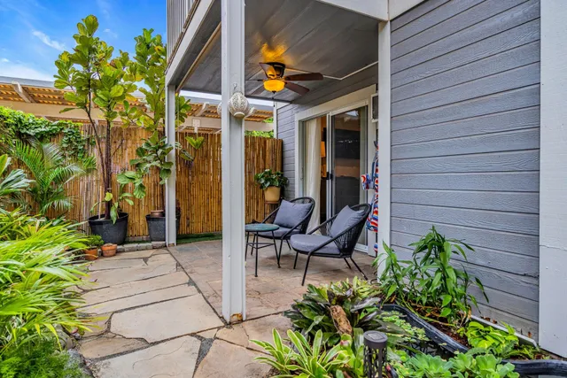 a backyard of a house