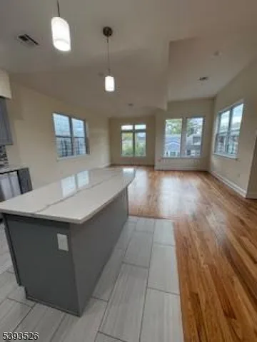 a large hall with sitting area