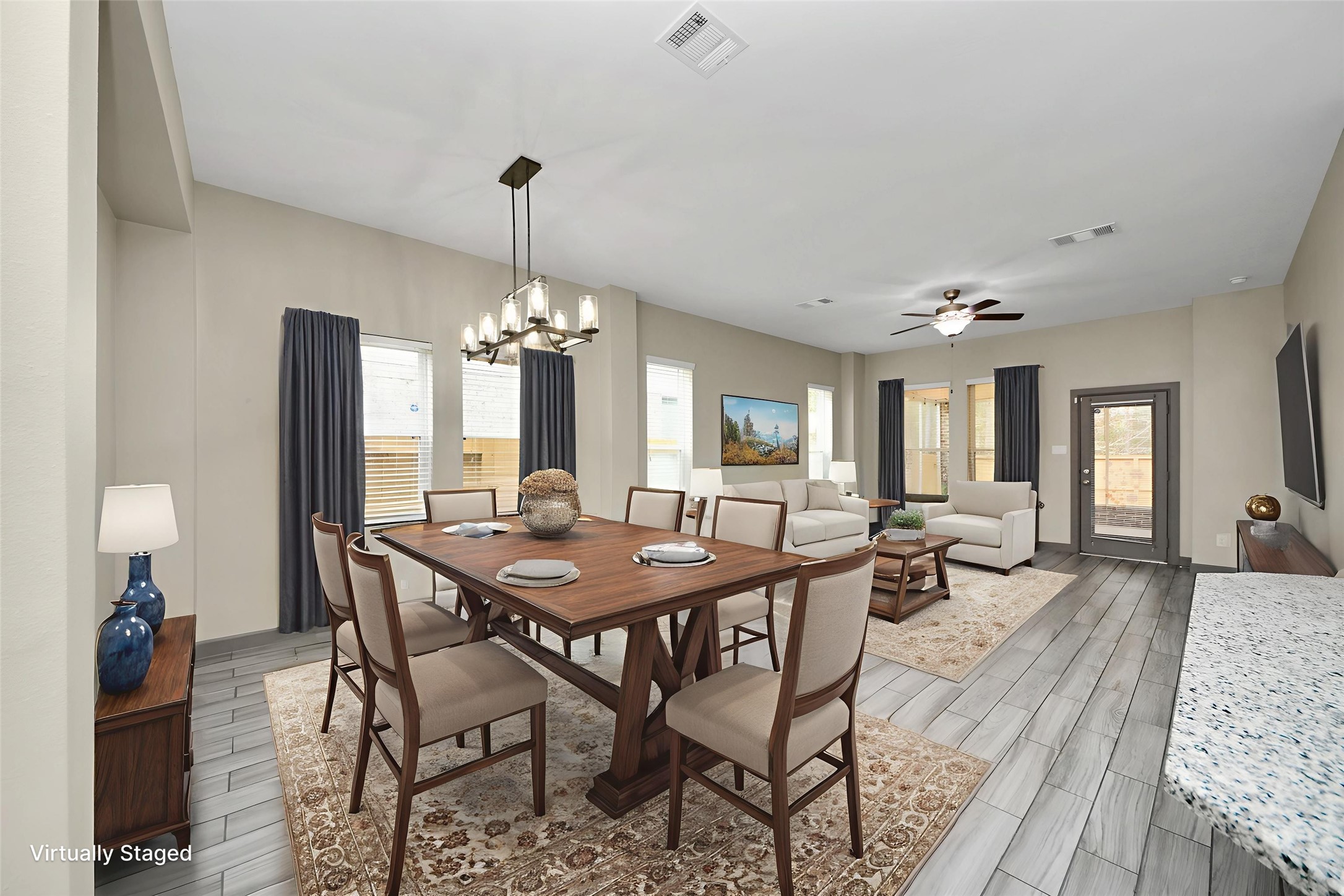 211 Pleasant Hill Way Conroe, TX 77304 - Photo 20 of 50 a dining room with furniture window and wooden floor