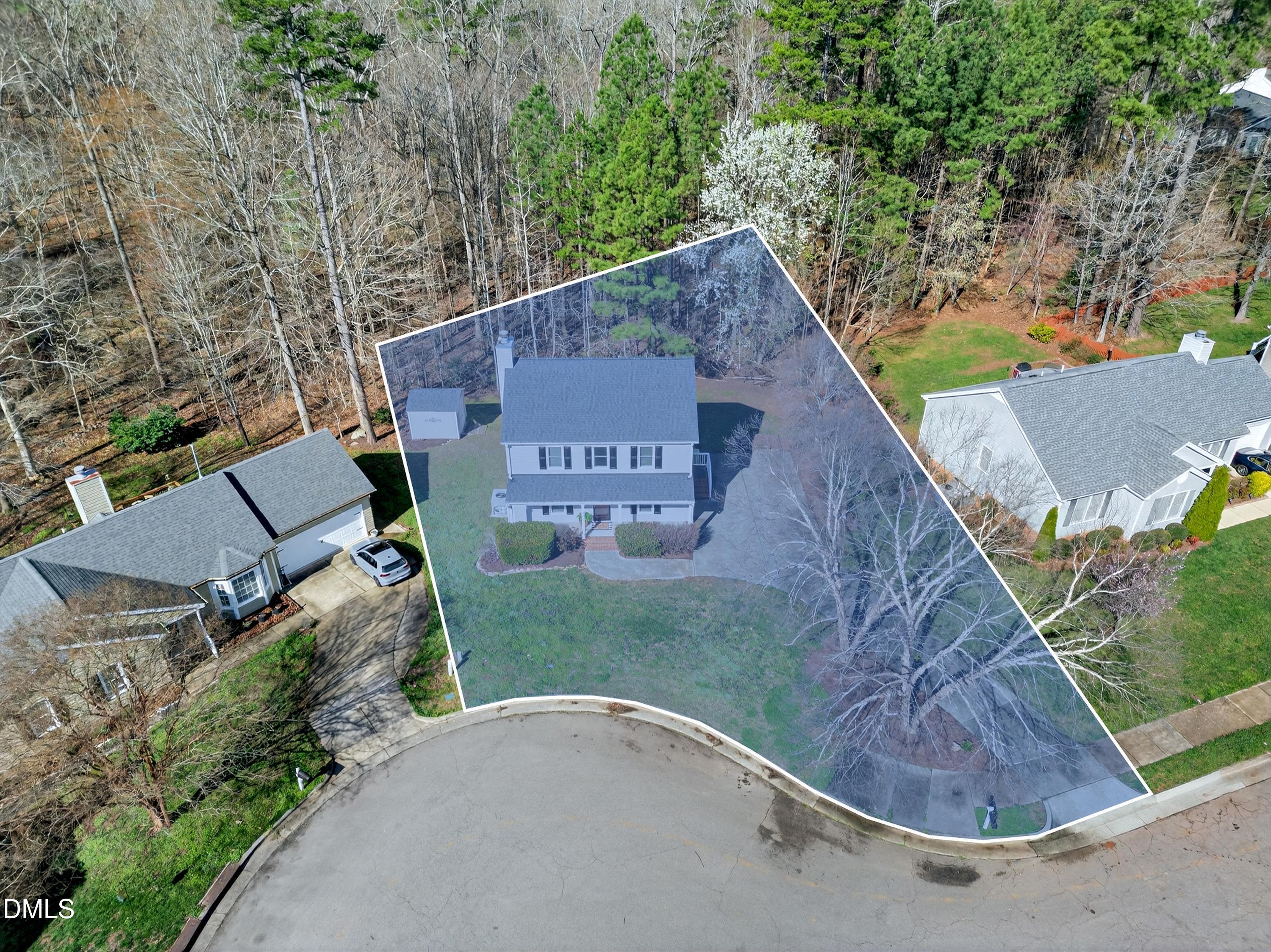 6009 Sweden Drive Raleigh, NC 27612 - Photo 37 of 38 an aerial view of a house with a yard