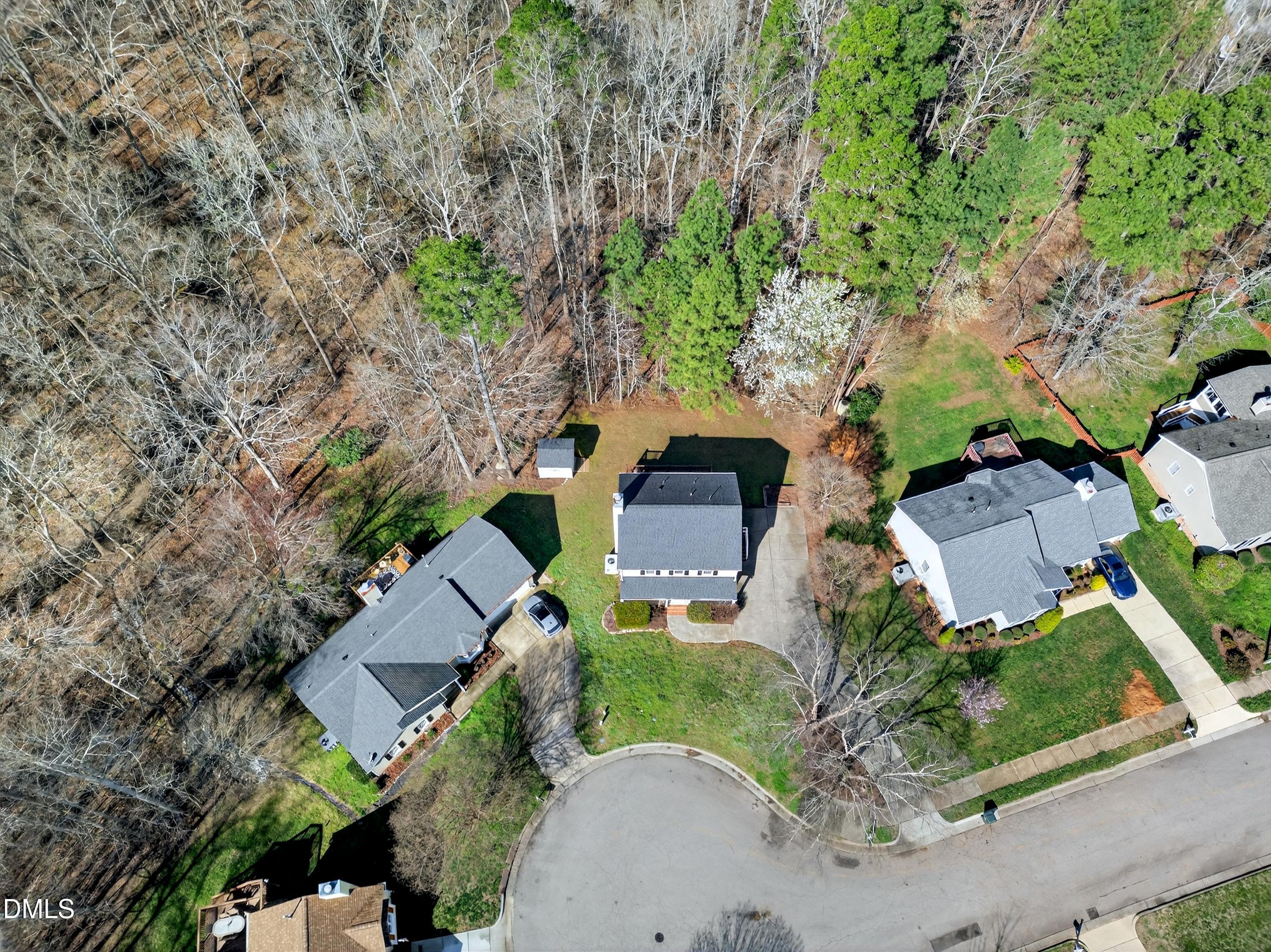 6009 Sweden Drive Raleigh, NC 27612 - Photo 38 of 38 an aerial view of multiple houses with yard
