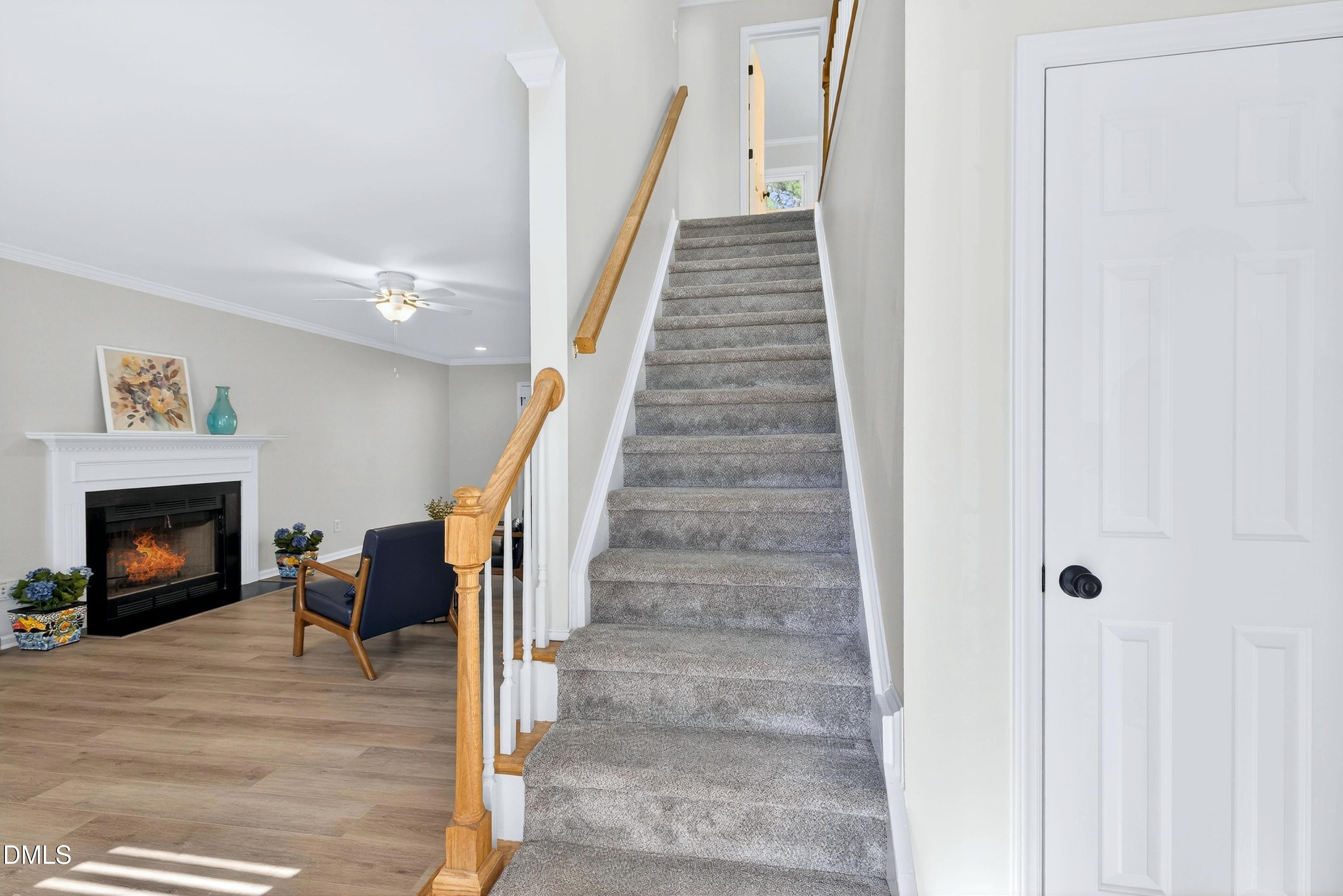 6009 Sweden Drive Raleigh, NC 27612 - Photo 4 of 38 a view of an entryway with wooden floor and a rug