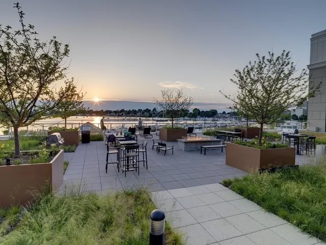 a view of a terrace with sitting space