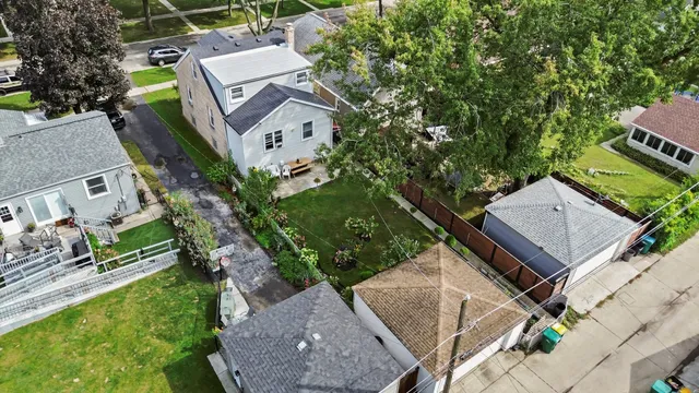 an aerial view of multiple house