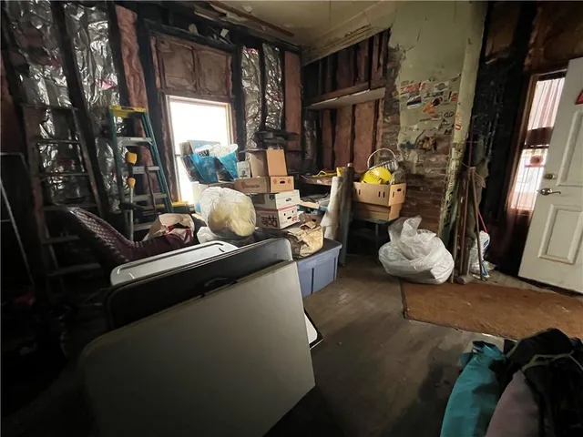 a living room filled with furniture