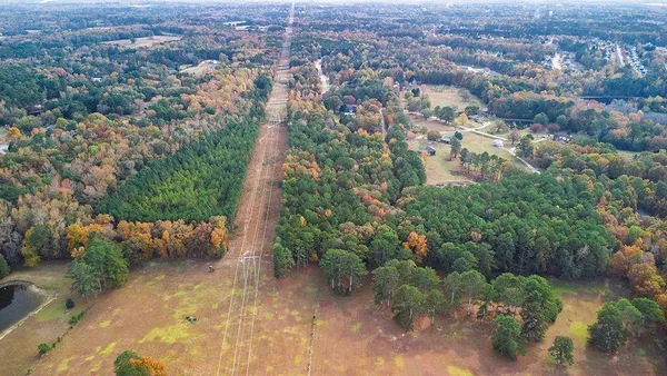 an aerial view of a city