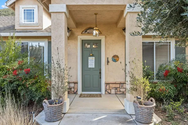 a view of a entryway door front of house