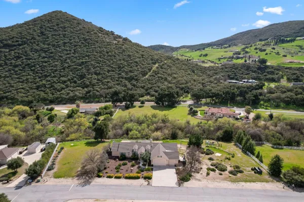 a view of a lake with mountains in the background