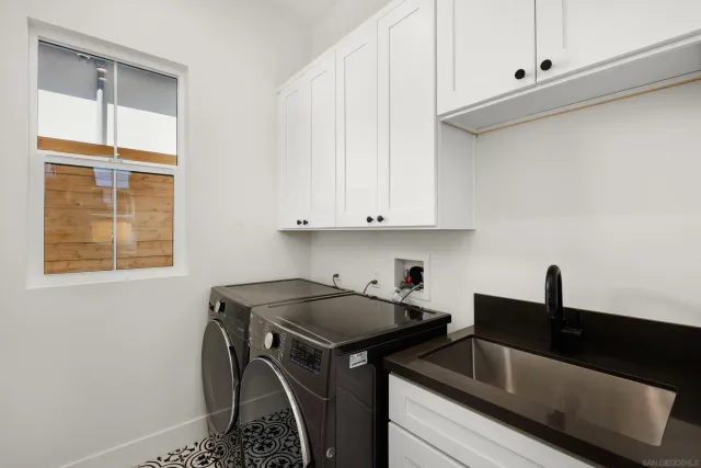 a kitchen that has a sink and a stove