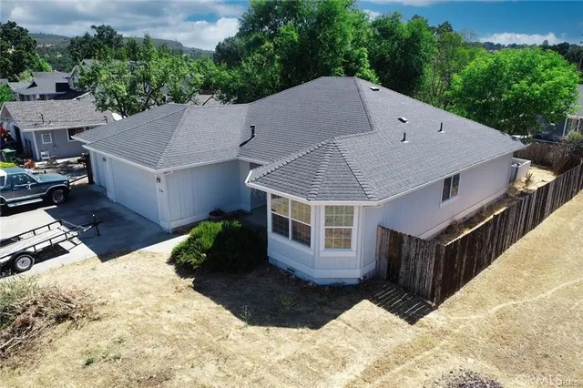 a aerial view of a house