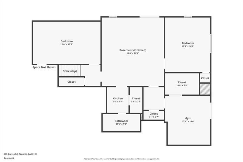 385 Graves Road Acworth, GA 30101 - Photo 58 of 61 a picture of a floor plan