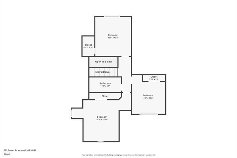 385 Graves Road Acworth, GA 30101 - Photo 61 of 61 a picture of a floor plan