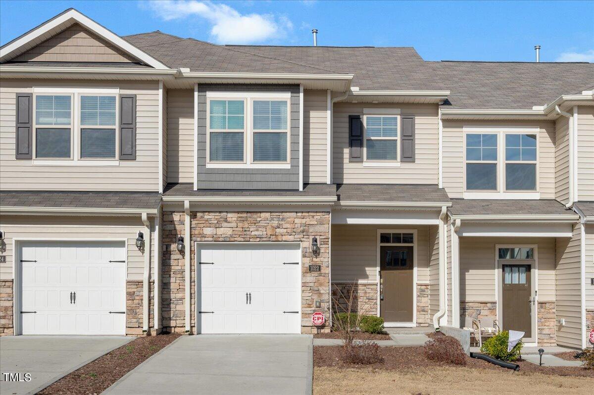 front view of a brick house
