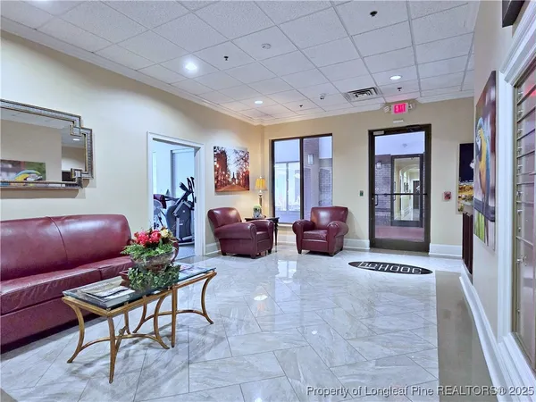 a room with furniture