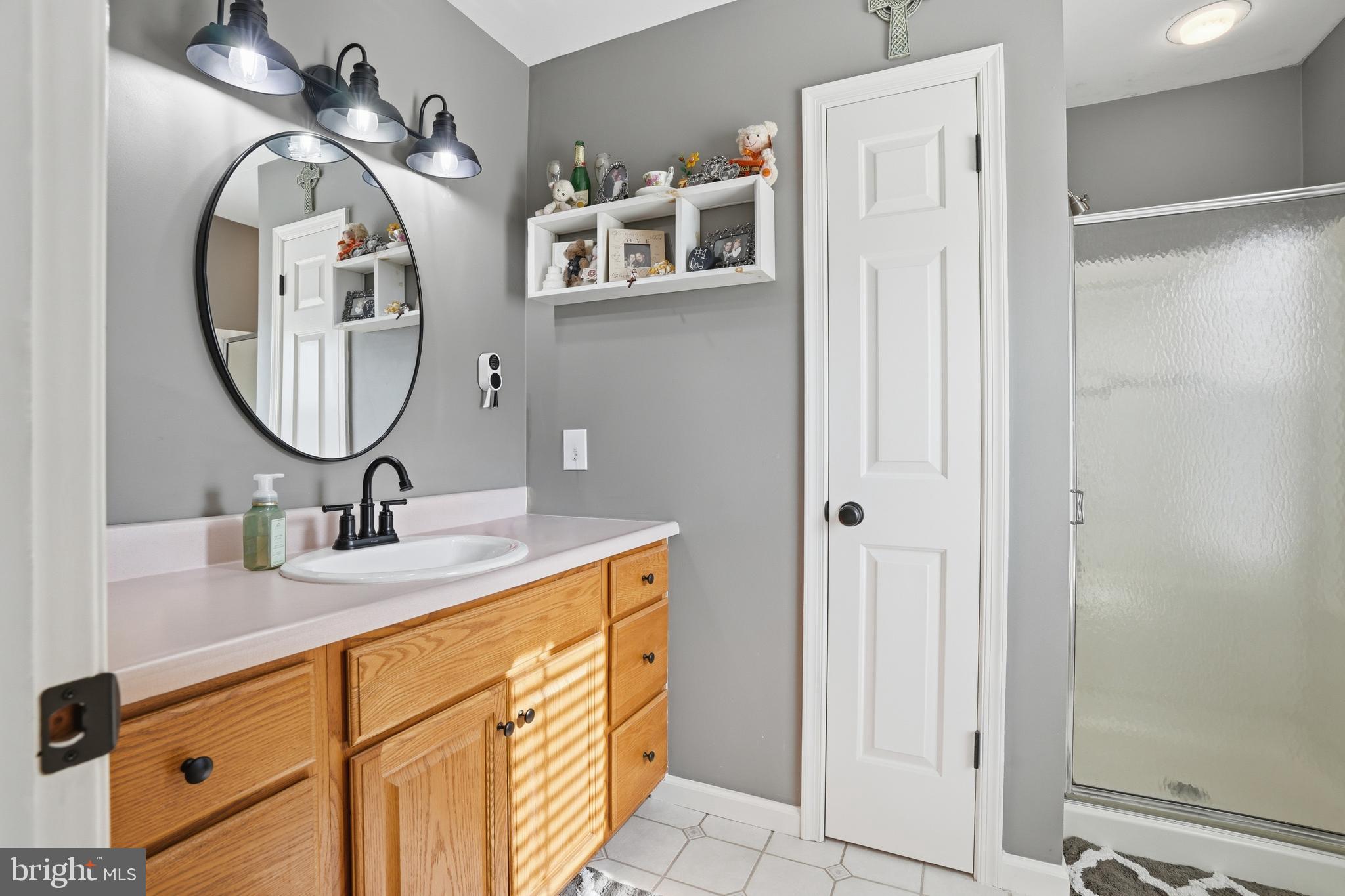 155 Nectar Run Telford, PA 18969 - Photo 17 of 32 a bathroom with a sink and a mirror