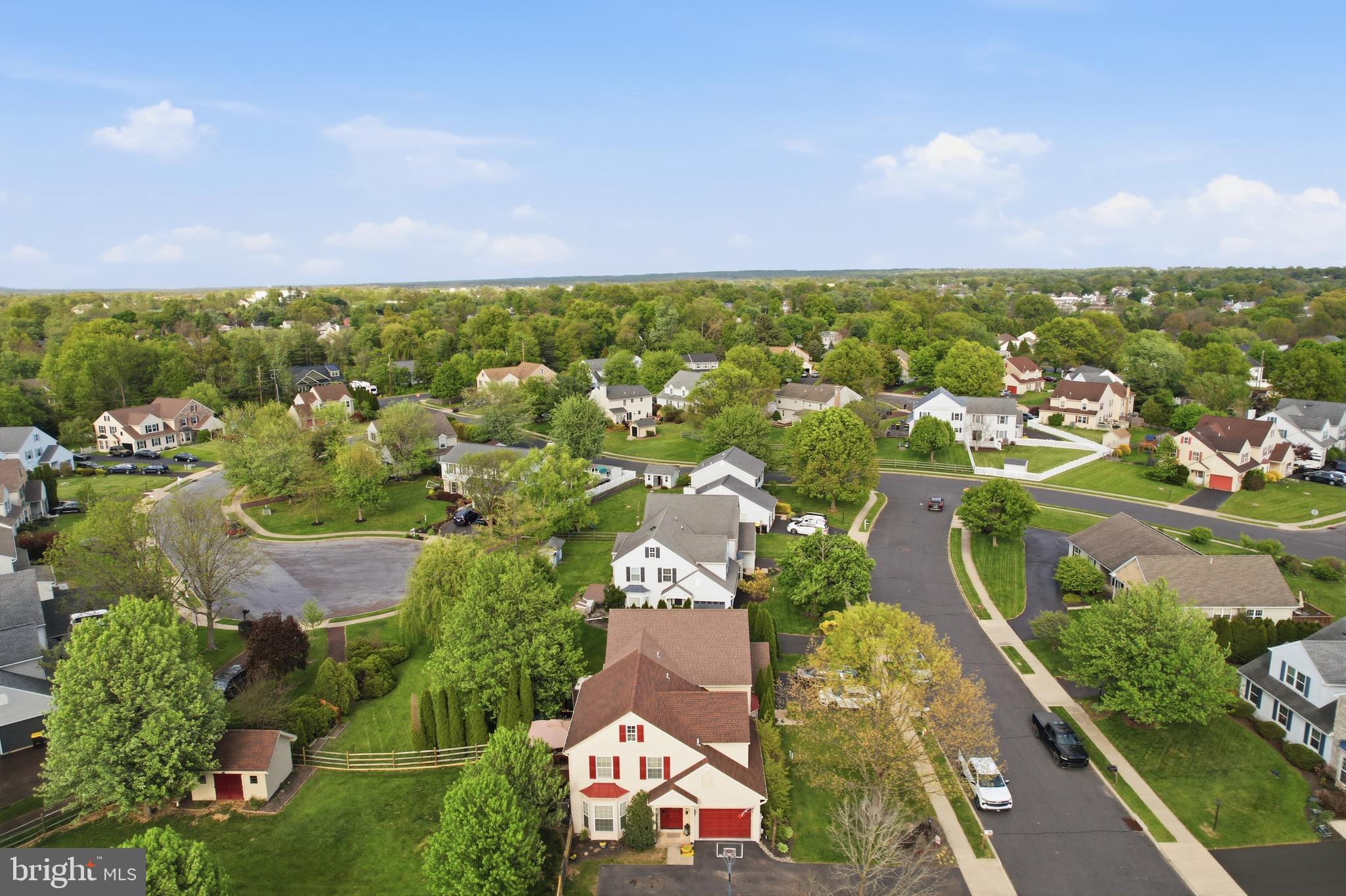 155 Nectar Run Telford, PA 18969 - Photo 31 of 32 an aerial view of residential houses with outdoor space and trees
