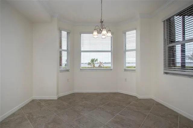 an empty room that has a window