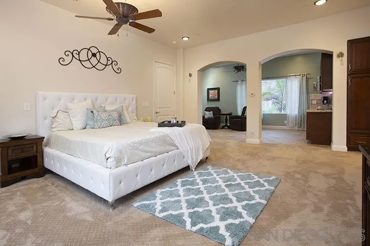 2641 Firebrand Place Alpine, CA 91901 - Photo 11 of 25 a spacious bedroom with a bed and a couch