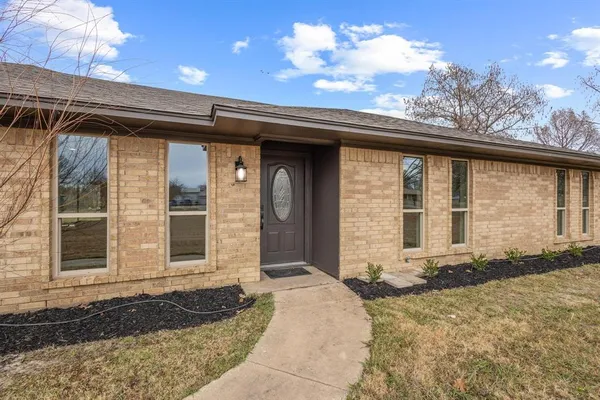 a front view of a house