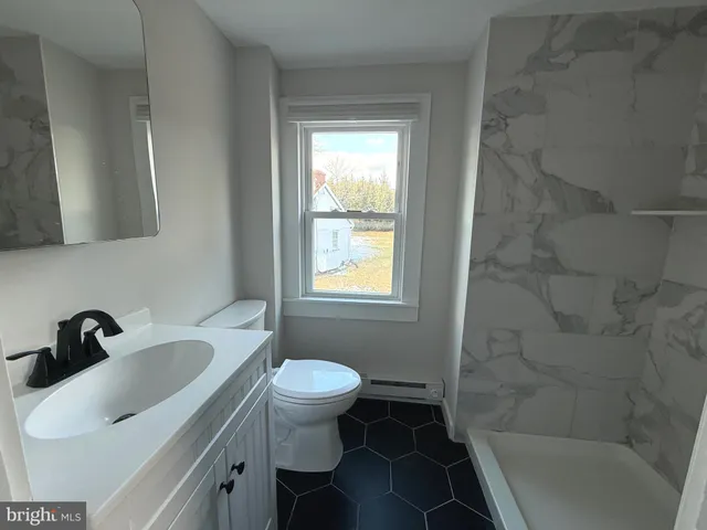 a bathroom with a sink toilet a shower and bathtub