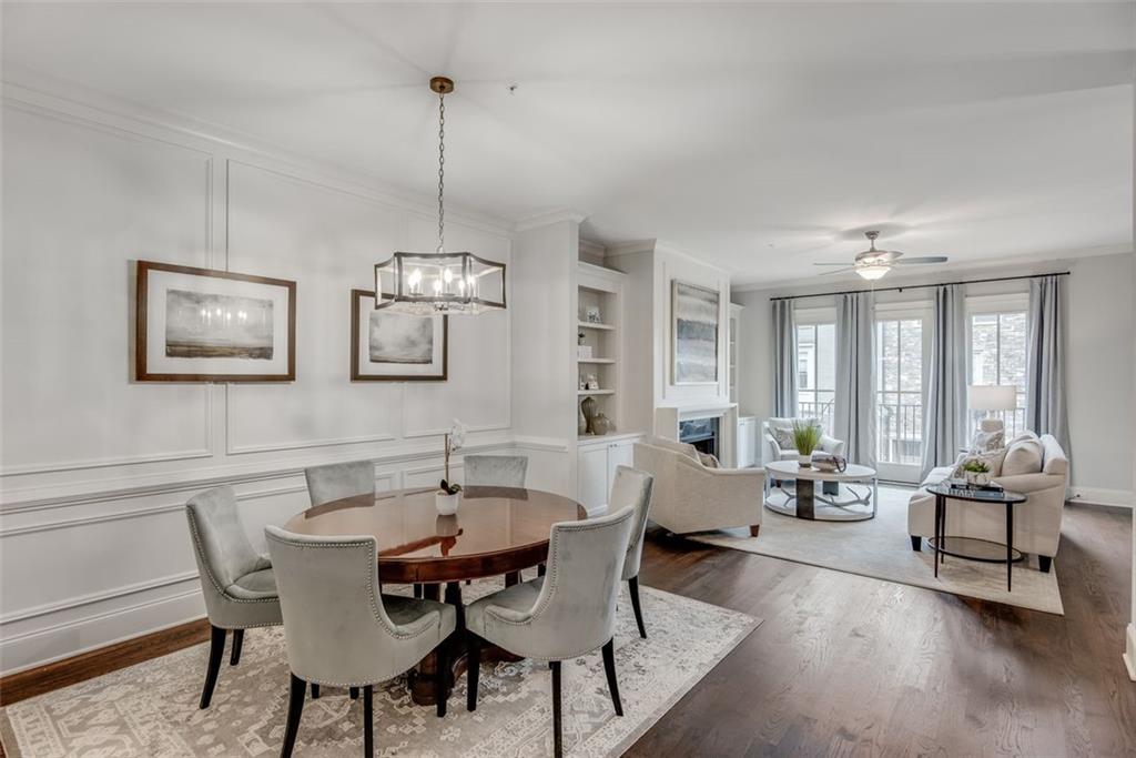 3450 Commander Cove Suwanee, GA 30024 - Photo 17 of 53 a view of a dining room with furniture window and wooden floor