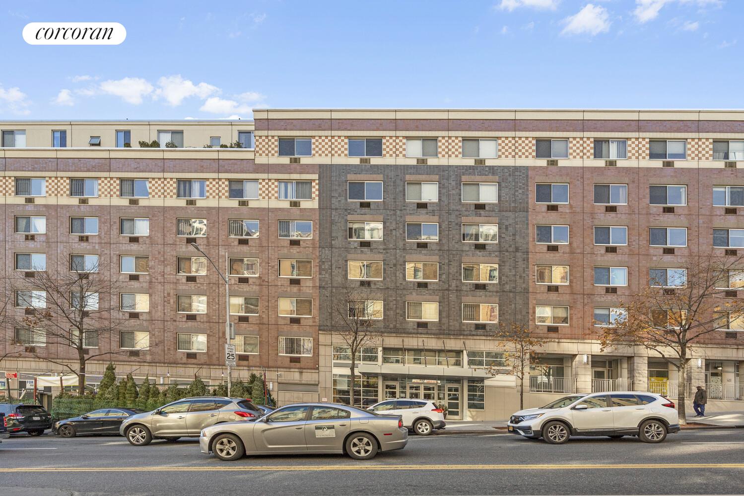 300 West 145th Street, Unit 1K Manhattan, NY 10039 - Photo 18 of 28 a view of a car parked in front of a building