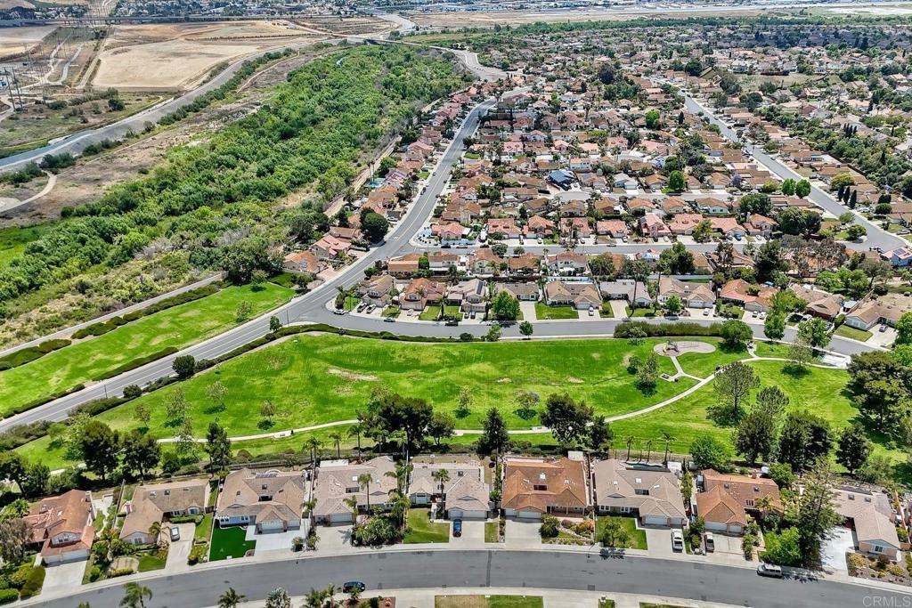 342 Rimhurst Court Oceanside, CA 92058 - Photo 53 of 53 Aerial view of the neighborhood park and the San Luis Rey River Trail
