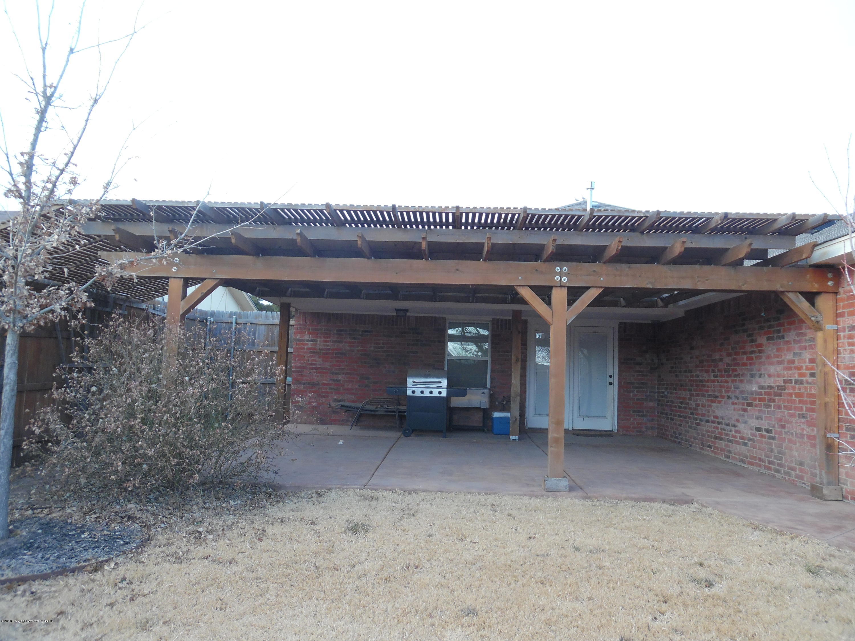 4207 Scotswood Drive Amarillo, TX 79110 - Photo 19 of 21 Covered Patio with beautiful Pergola