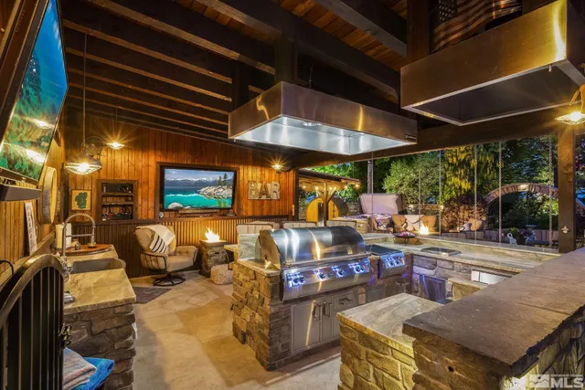a view of a chairs and tables in the patio