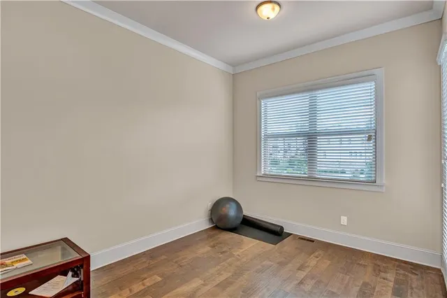 an empty room with a window