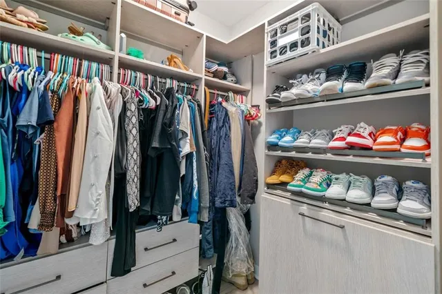 a view of livingroom with furniture and wooden floor