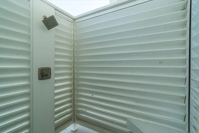 a view of a building with a garden