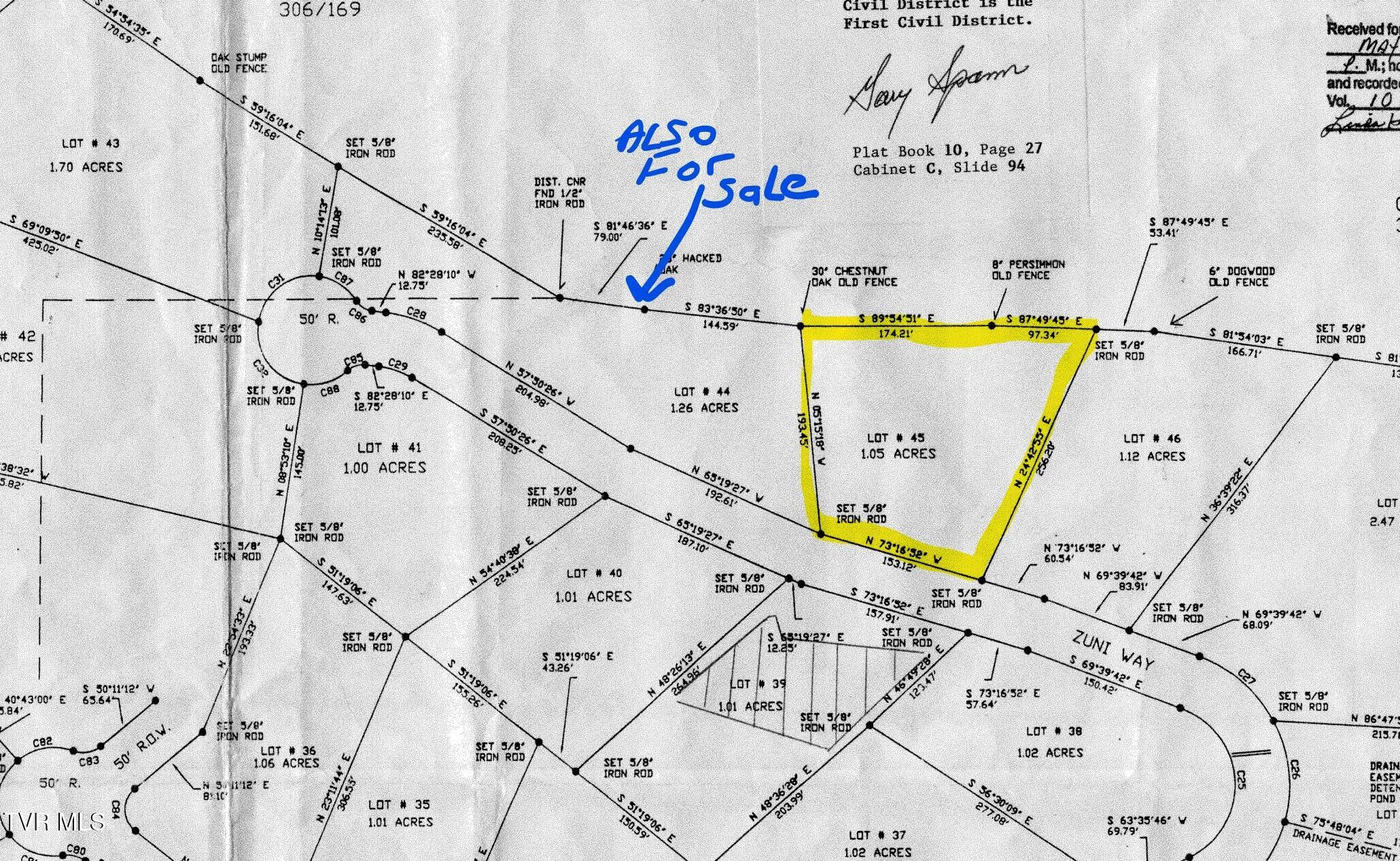 Lot 45 Zuni Way, Unit 45 Del Rio, TN 37727 - Photo 8 of 9 Subdivision Plat Lot 45