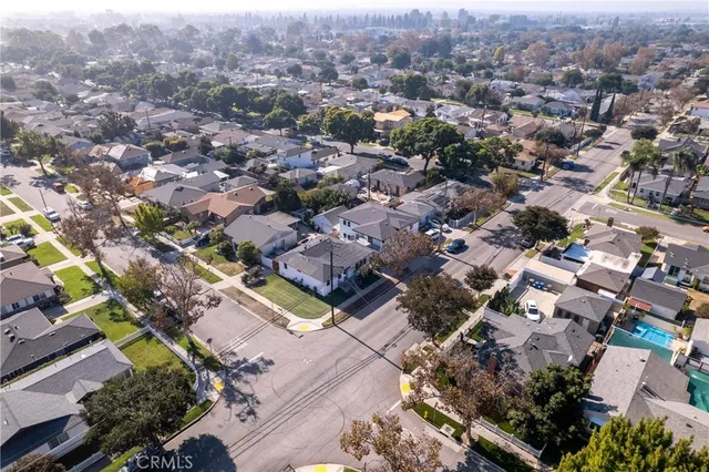 an aerial view of a city with lots of residential buildings