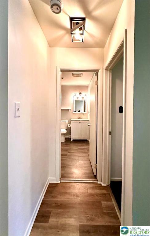 1575 Creekside Road, Unit A2 Whitehall, PA 18052 - Photo 16 of 21 a view of a hallway view with wooden floor