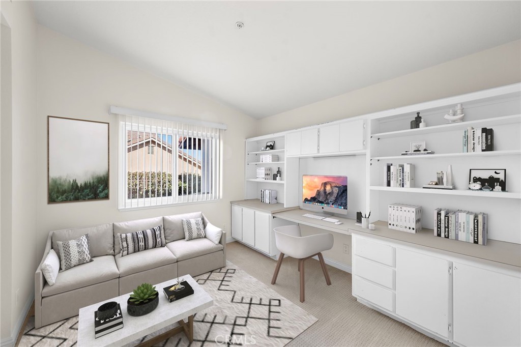 2847 Calle Heraldo San Clemente, CA 92673 - Photo 13 of 16 Third bedroom with built-in shelving and desk. *Virtual staging was done on this photo.