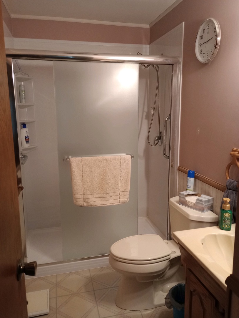 7912 Elm Street Harvard, IL 60033 - Photo 12 of 37 a bathroom with a toilet a sink and shower