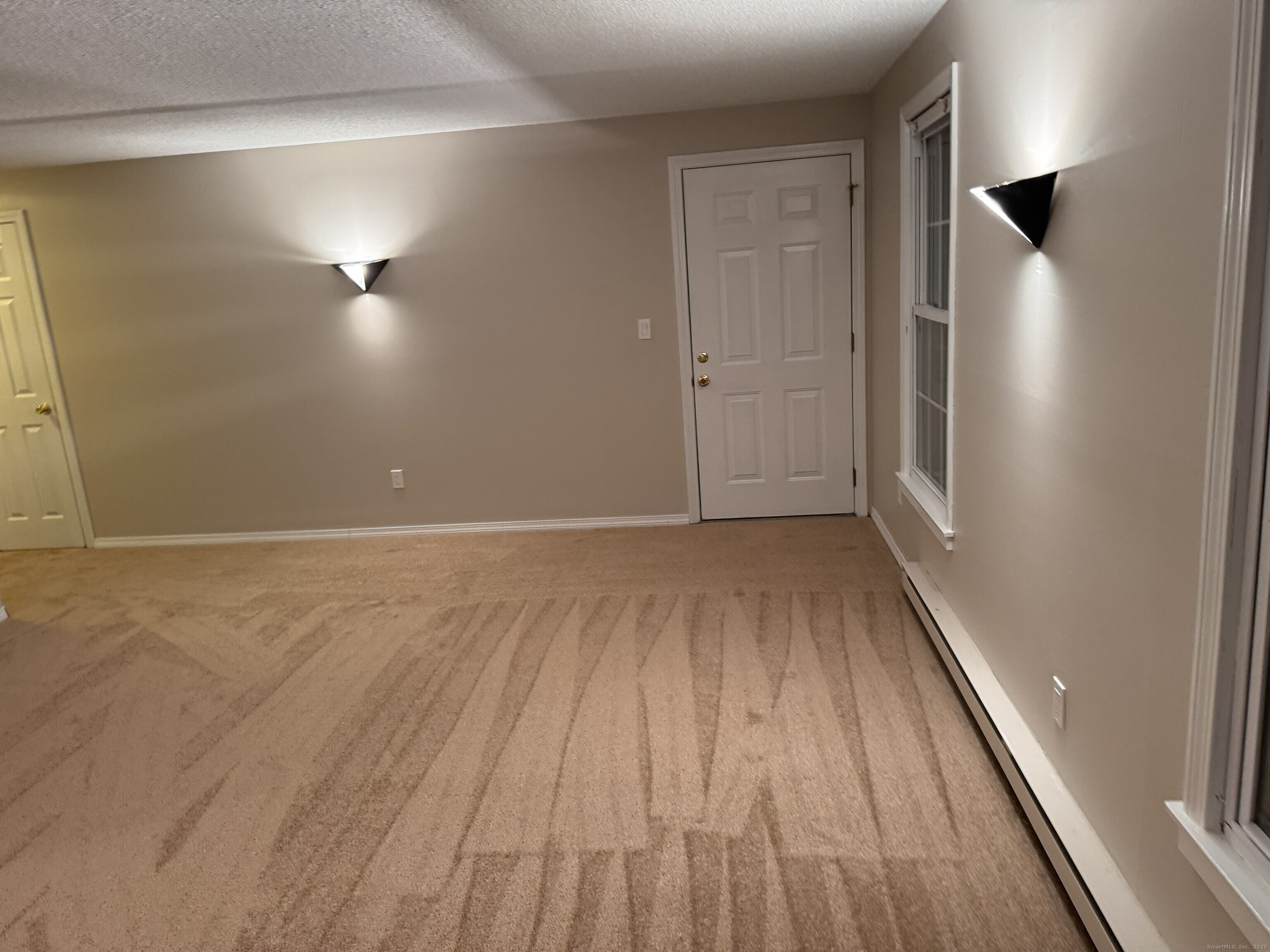 Front door view from living room area